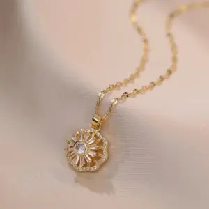 X2451 Gold Rotating Necklace