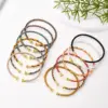 Wholesale Nylon Copper 18K Gold Plated Handmade Plating Multicolor Simple Solid Color Adjustable Bracelet
