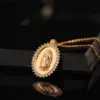 Wholesale Fashion Portrait Copper Inlay Zircon Pendant Necklace 1 Piece