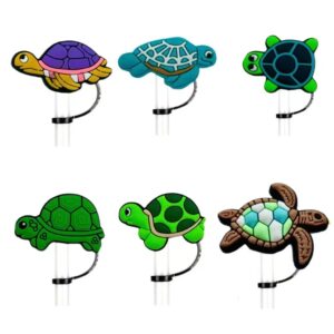 Wholesale Cross-Border Cartoon Turtle Dust-Proof Straw Cap DIY Creative Food-Grade Silicone Straw Decorative Cover Straw Plug Dust-Proof