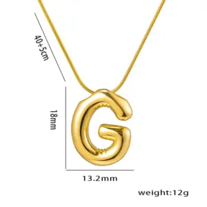 Titanium Steel Letter G