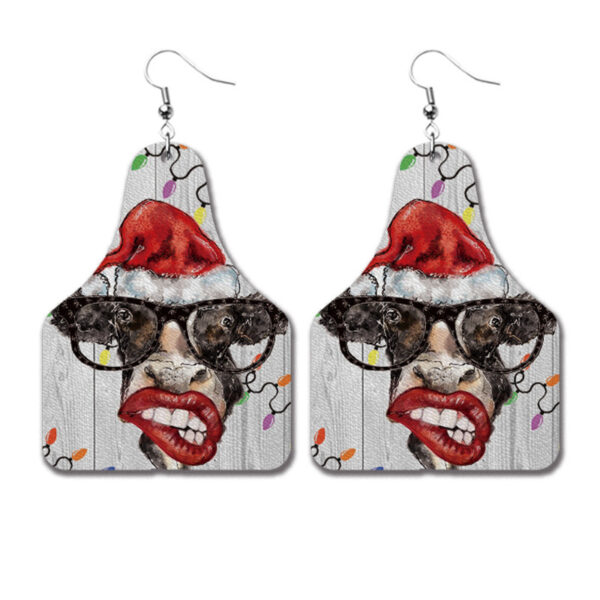 oly-43adfbd7653625a76044e3ad0226db2c Wholesale Christmas PU leather teardrop earrings