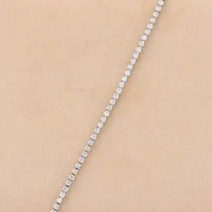 2mm White Diamond-White Gold Color