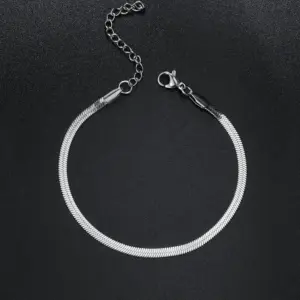 Wholesale Simple Style Geometric Stainless Steel Metal Bracelets 1 Piece