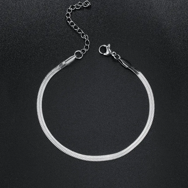 Wholesale Simple Style Geometric Stainless Steel Metal Bracelets 1 Piece
