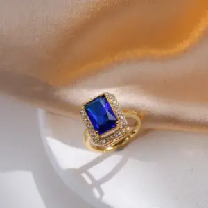 J0015 Blue Gemstone Ring-3