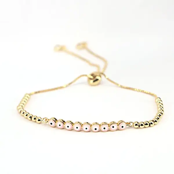 Fashion Geometric Copper Artificial Gemstones Bracelets In Bulk