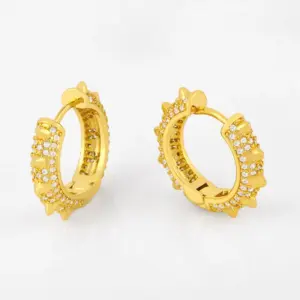 Wholesale Fashion Geometric Plating Copper 18k Gold Plated Earrings