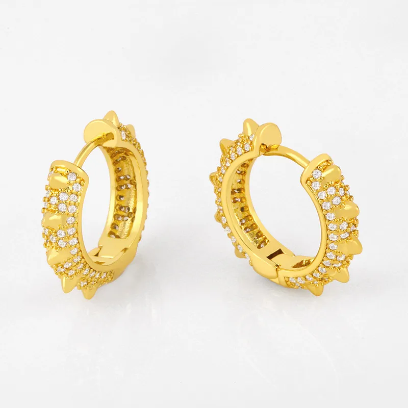 Wholesale Fashion Geometric Plating Copper 18k Gold Plated Earrings