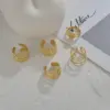 Wholesale PVD Coated Real Gold Plated 14K Gold Geometric 304 Stainless Steel Fashion Waterproof Non Tarnish