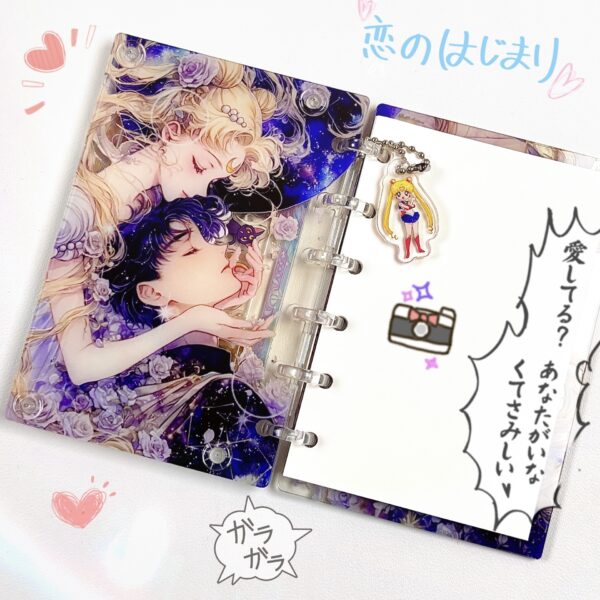 Wholesale Meizhan A7 Loose-Leaf Notebook Acrylic Shake Notebook Cute Girly Heart High-Looking Anime Student Diary