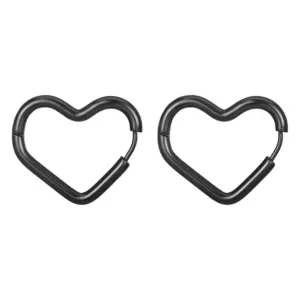 N Peach Heart Ear Clip Black One