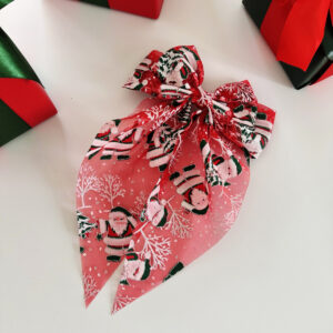 Santa Claus in red veil