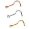 Wholesale Fashion Solid Color Stainless Steel Nose Studs 1 Piece Nose Pin