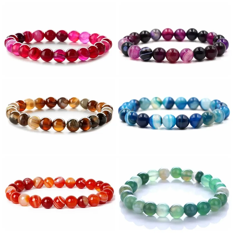 Wholesale Retro Geometric Natural Stone Beaded Bracelets