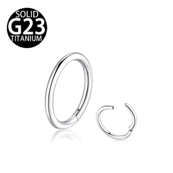 1 Piece Titanium Alloy Basic Nose Rings & Studs Solid Color Ear Cartilage Rings & Studs Nose Pin