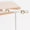 PVD Coated Real Gold Plated 14K Gold Round Stainless Steel Elegant Simple Style Waterproof Non Tarnish Ear Studs