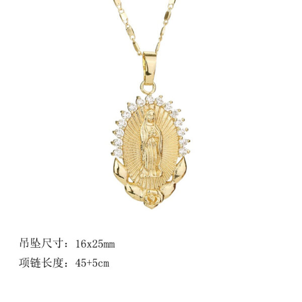 Wholesale Classic Fashion Faith Religious Elements Crystal Rhinestone Hollow Round Design