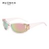 Wholesale 2024 European and American Cross-Border New Butterfly Decorative Sunglasses, Fashionable and Versatile, Personalized Glasses, High-End Sunglasses for Women, Trendy