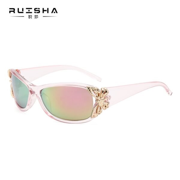 Wholesale 2024 European and American Cross-Border New Butterfly Decorative Sunglasses, Fashionable and Versatile, Personalized Glasses, High-End Sunglasses for Women, Trendy