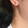 Wholesale Crawling Santa Claus Tassel Long Asymmetrical Snowflake Earrings