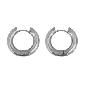 【XKE0222】Wire Diameter 4, Outer Diameter 20, Earrings, / Steel Color