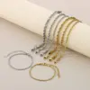 Wholesale Ion Plating (IP) 18K Gold Plated Twist 304 Stainless Steel Simple Style Waterproof Non Tarnish 304 Stainless Steel Bracelets