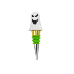 Ghost-style two-tone electroplated green wine stopper