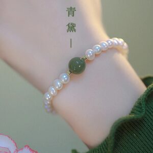 Xh imitation pearl indigo bracelet