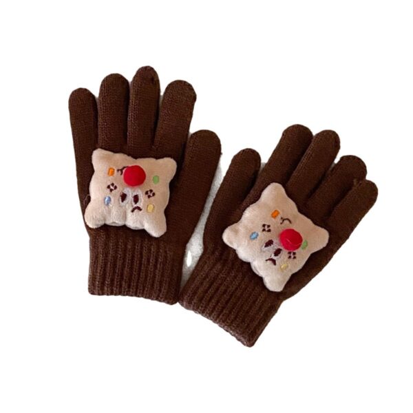 oly-4421f168e6d68b07d355716438d2aca9 Wholesale South Korea Children's Gloves Winter New Ins Cartoon Finger Warm Knitted Five-Finger Gloves Trendy Gloves for Boys and Girls
