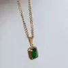 oly-4422913a747363035689a134c1b1cd99 Wholesale PVD Coated Real Gold Plated 18K Gold Heart 304 Stainless Steel Titanium Steel Waterproof Non Tarnish 304 Stainless Steel Titanium Steel Necklace