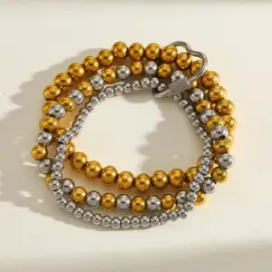 Gold+Middle+Steel-Striped Heart Steel Color Buckle