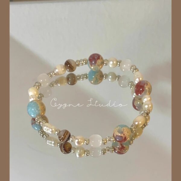 Wholesale Shoushan Stone Pearl Beaded Bracelet for Girls 2024 New Fashionable High-end Light Luxury Niche Exquisite BFF Hand