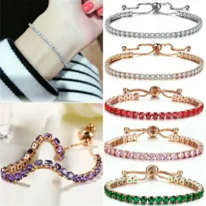 Wholesale Fashion Geometric Copper Inlay Zircon Bracelets 1 Piece