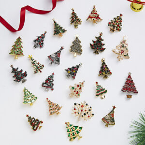 oly-4438f48b5f7293ad477d40f6be112741 Wholesale Christmas tree series brooch