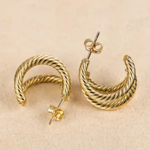 Gold / 0.8*11*20.2 * 27.5mm Three-Line Twist