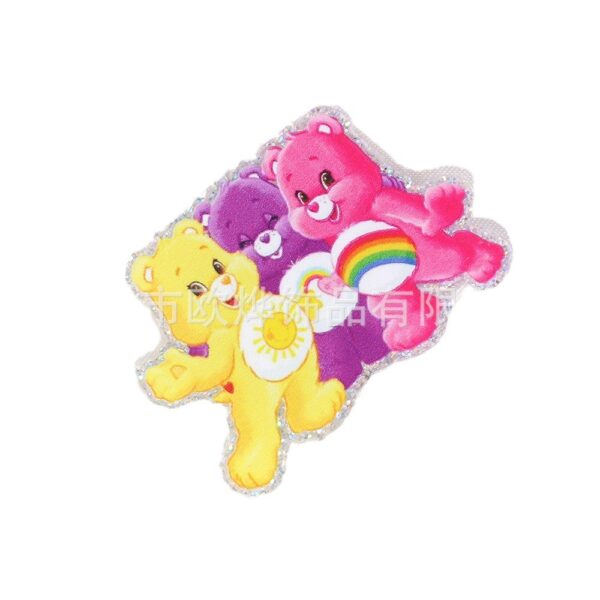 Wholesale New Cartoon Rainbow Personality Candy Bear Bag Jewelry Acrylic Pin Croud DIY Patch