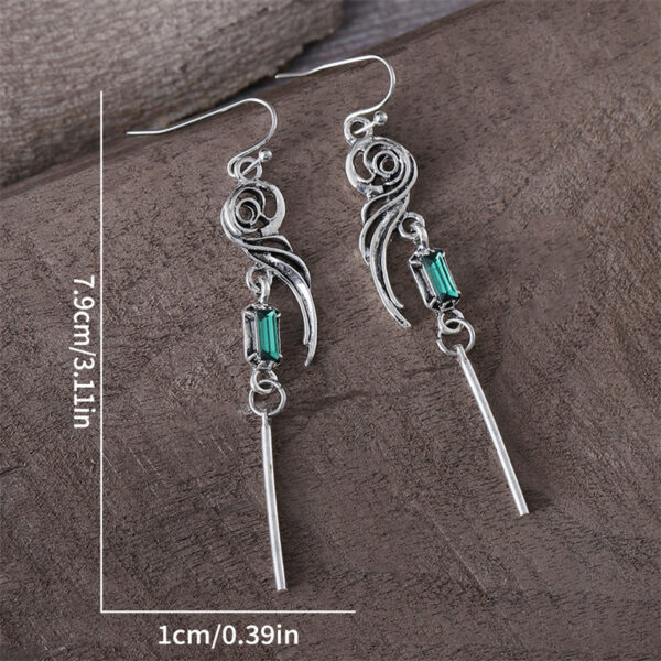 oly-444353d1c5051aa698f7eeec81f7535f Wholesale gradient blue-green square zircon earrings