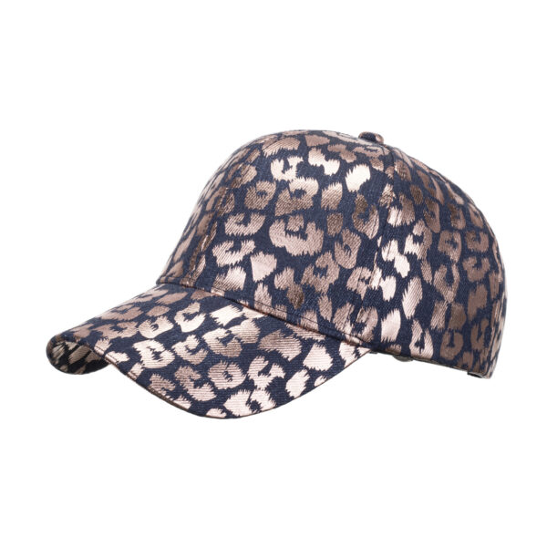 Wholesale Ladies fashion bronzing leopard print baseball cap cap color letter hot stamping Sun Hat sun hat B1086