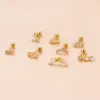 1 Piece Ear Cartilage Rings & Studs Fashion Butterfly 316L Stainless Steel Copper Plating Inlay Zircon