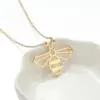 Wholesale PVD Coated Real Gold Plated Titanium Steel Cute Waterproof Non Tarnish 201 Stainless Steel Necklace