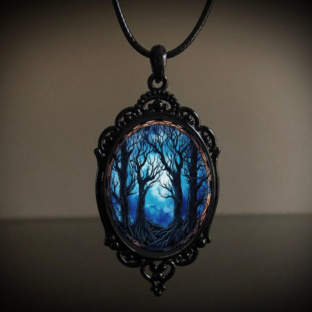 Wholesale Cross-border foreign trade Europe and the United States retro crystal tree of life pendant necklace factory direct