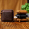 Wholesale Handmade mini measuring tape made of top-grain cowhide crazy horse leather