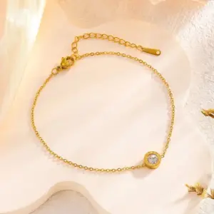 7801 Roman round Diamond Bracelet / Gold