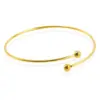 Wholesale PVD Coated Real Gold Plated 18K Gold Solid Color 304 Stainless Steel IG Style Simple Style Waterproof Non Tarnish 304 Stainless Steel Bangle