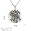 oly-446504a46c09a6012da20ecb2939eda4 Wholesale Round Angel Medal Religious Necklace