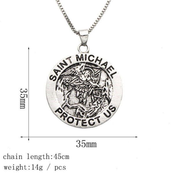 oly-446504a46c09a6012da20ecb2939eda4 Wholesale Round Angel Medal Religious Necklace