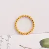 Wholesale PVD Coated Real Gold Plated Waves Stainless Steel Simple Style Waterproof Non Tarnish Rings