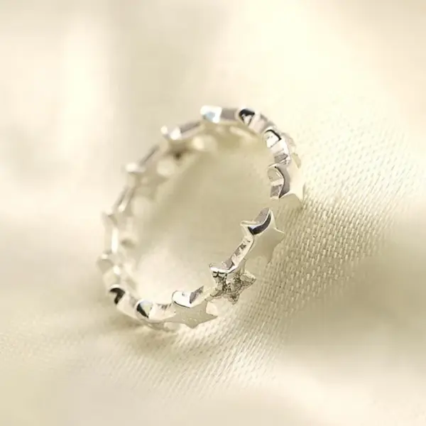 Wholesale Copper Inlaid Zircon Star Artificial Gemstones Copper Rings