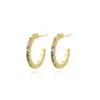 Wholesale 1 Pair Modern Style Round Plating Inlay Copper Zircon 18k Gold Plated Earrings